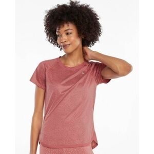 Puma Women's Graphic Short Sleeve Running Tee Mauve Cheetah